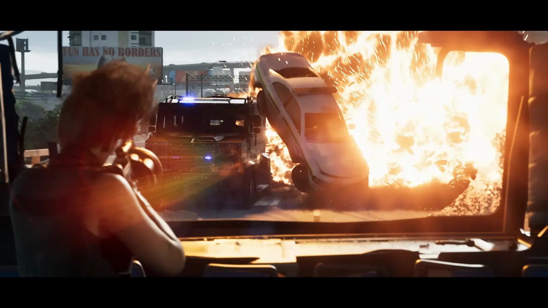 Police Riot, AI-enhanced example image from official GTA 6 media (GTA 6 Motors)