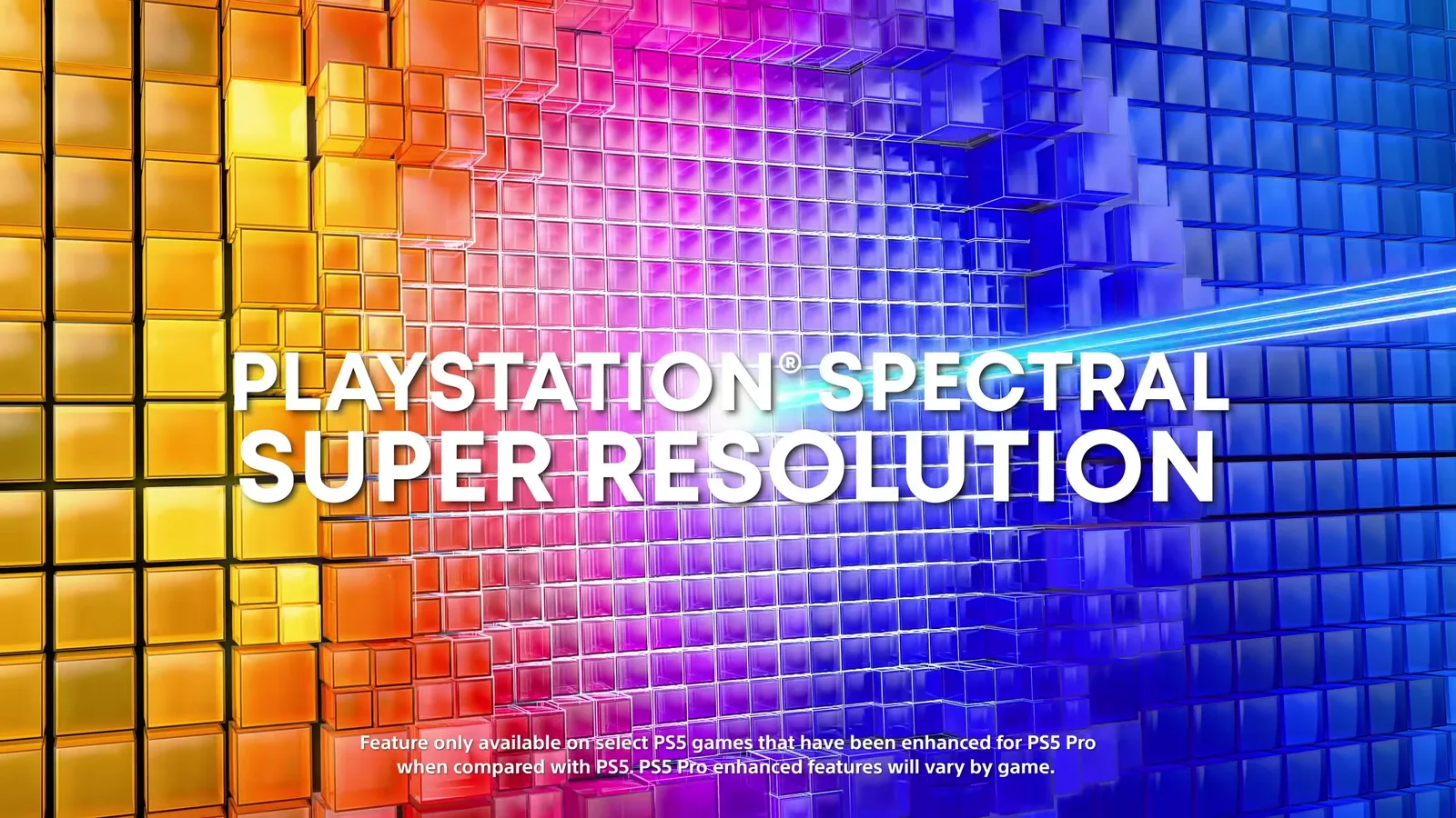 Sony's PlayStation Spectral Super Resolution graphic shown in SimplyPops's GTA 6 PS5 Pro video