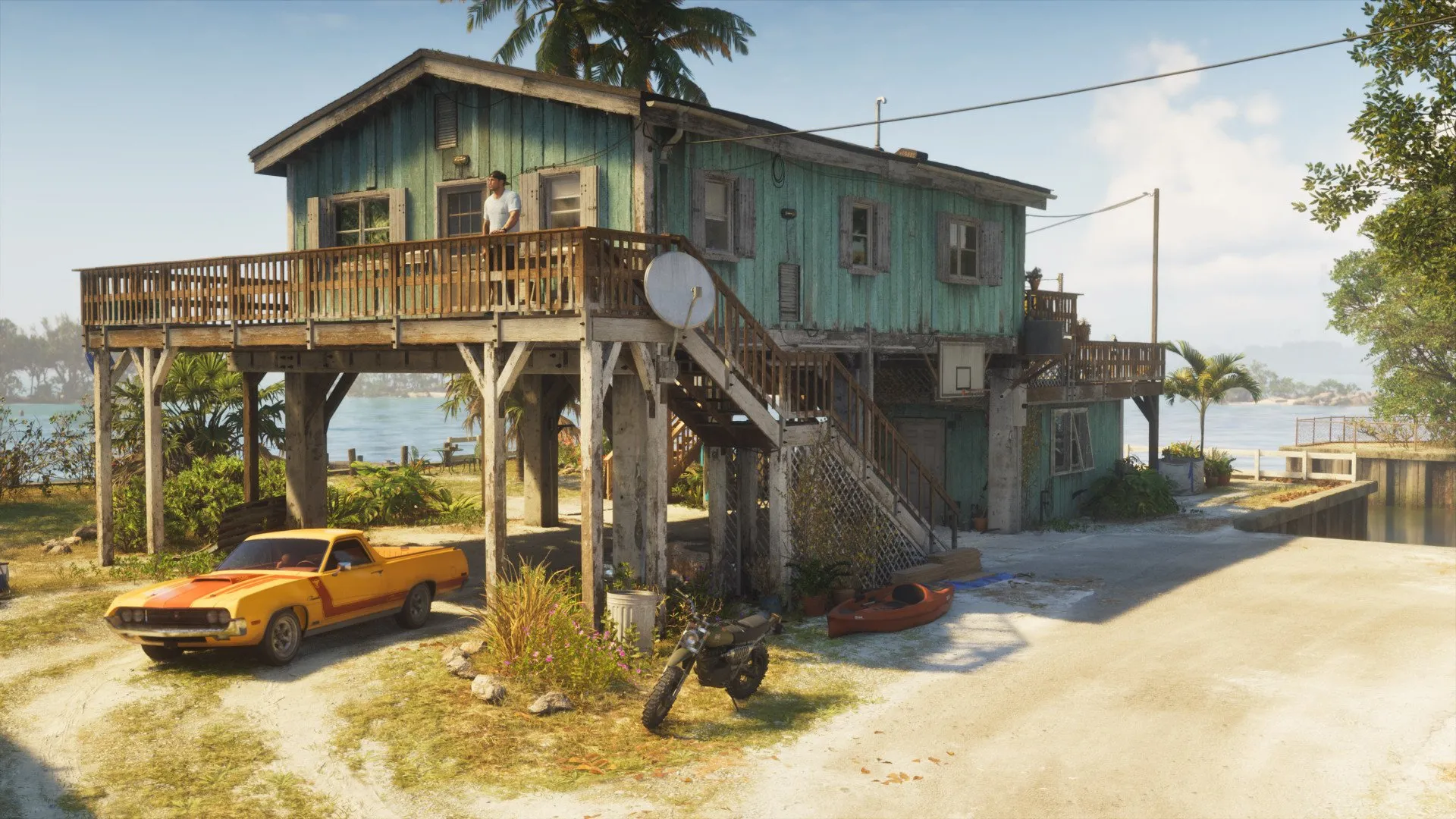 The Vapid Ganado shown from the side in an official GTA 6 screenshot, highlighting its two-door pickup body.